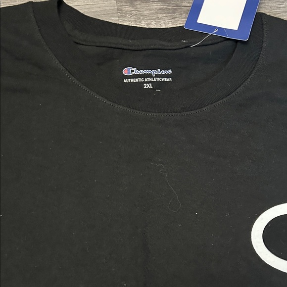Champion Men's Black Tee with Logo - Picture 2 of 4